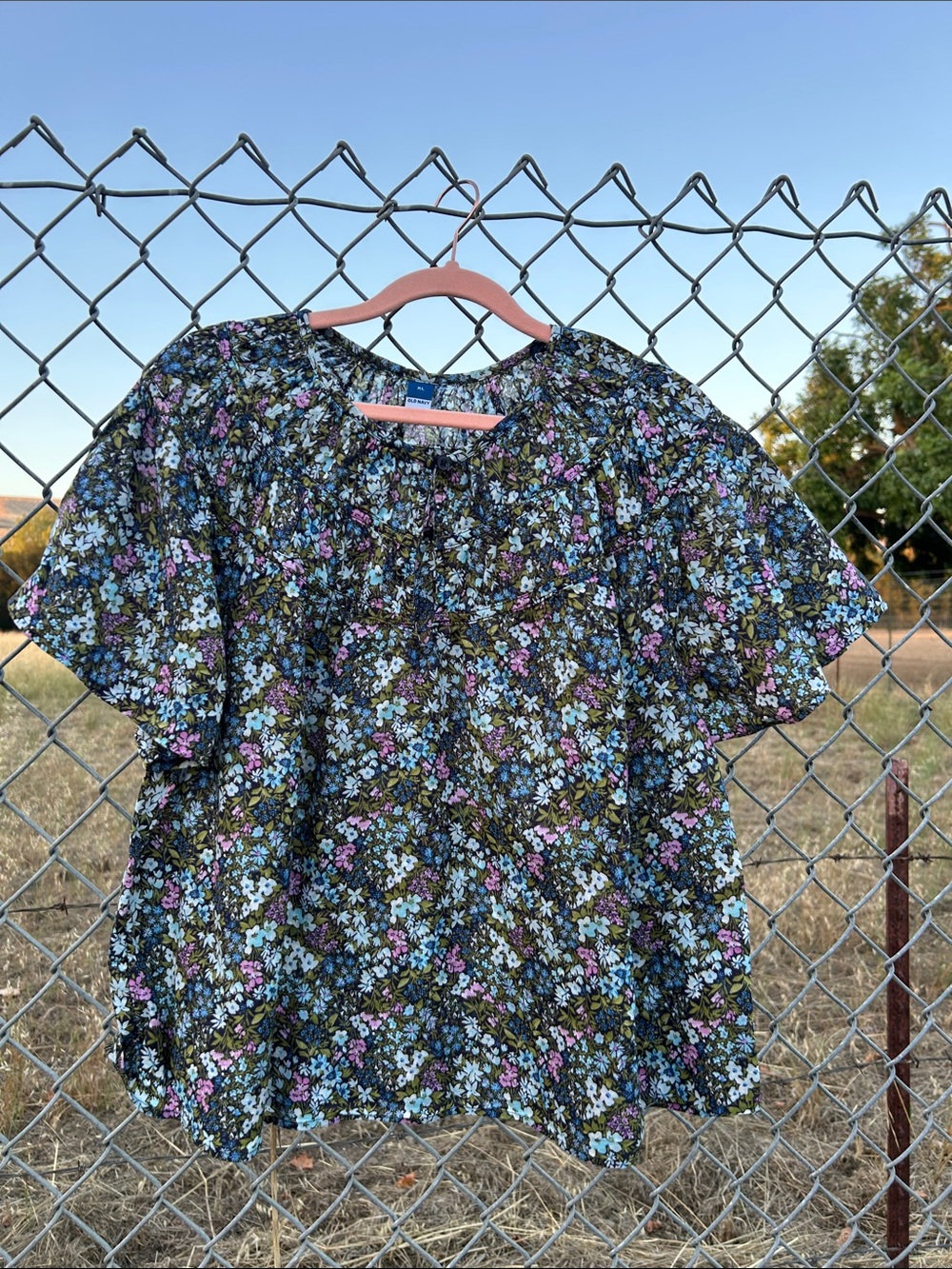 Old Navy Floral Short-Sleeve Blouse - Multi